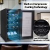 NutriChef Digital Electric 15 Bottle Adjustable Temperature Thermoelectric Freestanding Wine Chiller Cooler Cabinet Fridge, Black (2 Pack) - 4 of 4