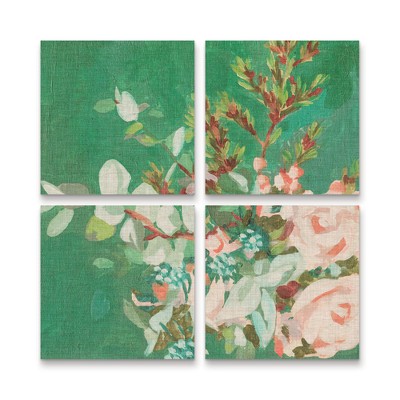 Trademark Fine Art Melissa Wang  Hello Spring II 4 Piece Panel Set Art