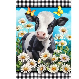 Briarwood Lane Summer Garden Flag 12x18 For Outdoor Checkered Cow For Summer Garden Flag Flags For Outside - 1 of 4