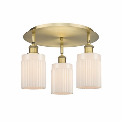 Hadley - 3 Light Flush Mount In Art Deco Style-9.5 Inches Tall and 16.25 Inches Wide