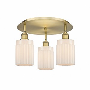 Hadley - 3 Light Flush Mount In Art Deco Style-9.5 Inches Tall and 16.25 Inches Wide - 1 of 1