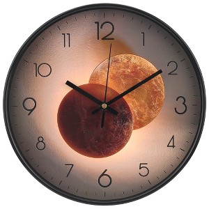 REGALWOVEN Modern Plastic Exquisite Battery Powered Silent Wall Clock 12 x 12 x 1.6 Inches - 1 of 4