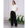 INSPIRE CHIC Women's Short Sleeve V Neck Button Down Wave Trim Summer Knit Cropped Cardigan - 3 of 4
