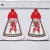 Collections Etc Candy Cane and Holly Kitchen Towels - Set of 2 - 2 of 2