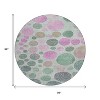 Sage And Pink Geometric Washable Indoor Outdoor Area Rug - 3 of 4