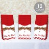 Big Dot of Happiness Jolly Santa Claus - Christmas Gift Favor Bags - Party Goodie Boxes - Set of 12 - 2 of 4