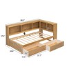 NicBex Twin Daybed with Storage Morden Daybed with 2 Storage Drawers, Storage Cabinets and Charging Ports for Apartment - 2 of 4