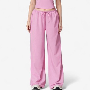 Anna-Kaci Active Women's Wide Leg Lounge Pants with Drawstring Waist and Relaxed Fit for All-Day Comfort - 1 of 4