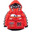 Disney Pixar Cars Lightning McQueen Winter Coat Puffer Jacket Toddler - 4 of 4