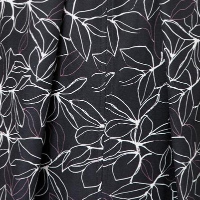 black sketch floral