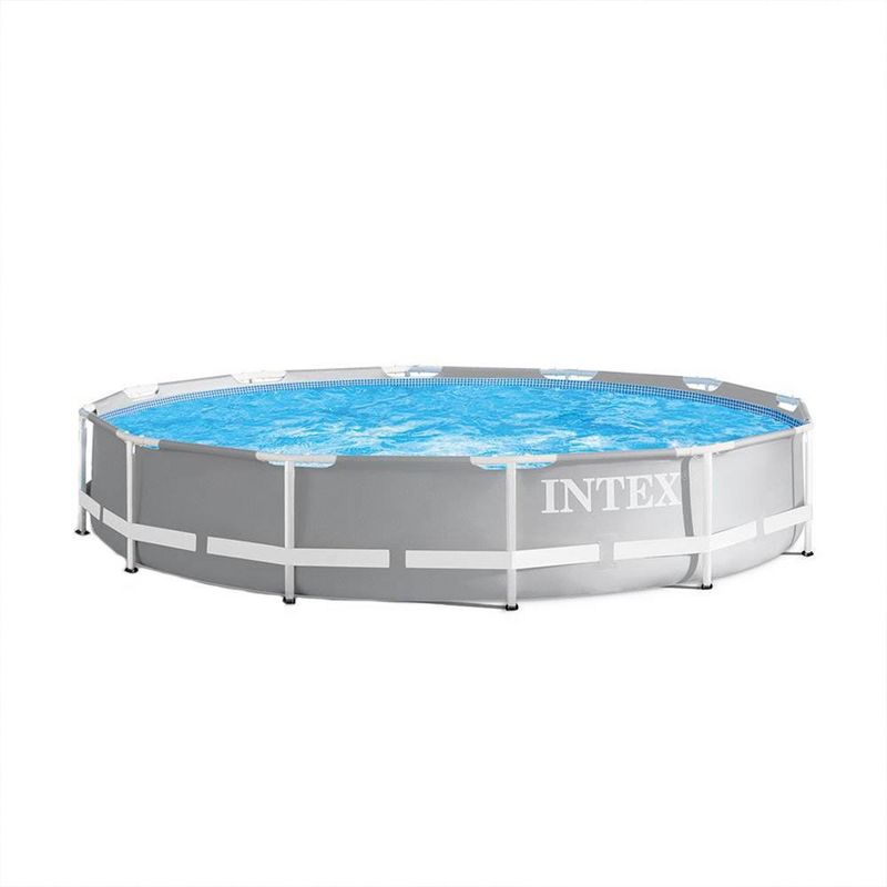 Intex 12 Ft x 30 In Steel Frame Pool | Cover | Filter Pump | H Cartridge 2 Pack, 2 of 7