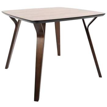 38" Folia Mid-Century Modern Dining Table Walnut - LumiSource