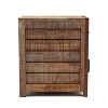 Hoverton Mango Wood Side Table with Cabinet - Furniture Of America: No Assembly, Metal Pulls - 4 of 4