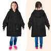 Catalonia Blanket Hoodie Sweatshirt for Kid, Fleece Snuggy Soft Wearable Blanket Pullover 4-12 Years Boy Girl Cozy Warm Gift - 2 of 4
