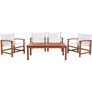 Mardin Dining Set - Indoor/Outdoor - PAT7066 - Natural/Beige - Safavieh - 1 of 4