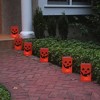 LumaBase Battery-Operated Luminaria Kit, Orange Jack O' Lantern - Set of 6 - 3 of 4
