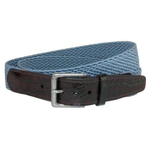 Men's Solid Stretch Belt - Goodfellow & Co™ Navy Blue M : Target