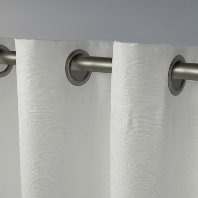 Vanilla Textured Sateen Room Darkening Grommet Curtains, 52"x84"