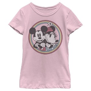 Girl's Disney Retro Mickey and Minnie T-Shirt - 1 of 4