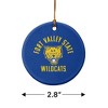 Fort Valley State University Wildcats Logo Porcelain Holiday Christmas Tree Ornament - 3 of 4