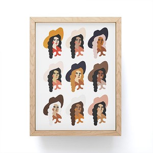 Nick Quintero Multi Culture Cowgirl Framed Mini Art Print - Society6 - 1 of 3