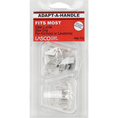 Universal Clear Acrylic Hot and Cold Faucet Handle Kit