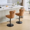 CAVINAS 25"-33" Luxury Swivel Bar Stools,Set of 2,Upholstered Counter Height Barstools with Adjustable Seat Height,Backs Comfortable Tufted - 2 of 4