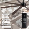 Ludomide 84" Large Ceiling Fans with Lights and Remote, Modern Black Industrial Ceiling Fan Light for Farmhouse Living Garage Covered Outdoor - 2 of 4