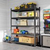 ORRD Garage 5-Tier Adjustable Metal Shelf, 2500 LBS Capacity, Black Storage Rack, 71.2"H x 47.24"L x 23.62"D - 2 of 4