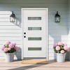 Lirago 36 x 80 Right hand Inswing White Fiberglass Front doors with Brickmould 4-9/16" Vinyl Frame Frosted Glass - 4 of 4