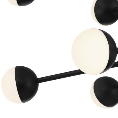 Antony Black Metal and Glass Sputnik Chandelier with Adjustable Height