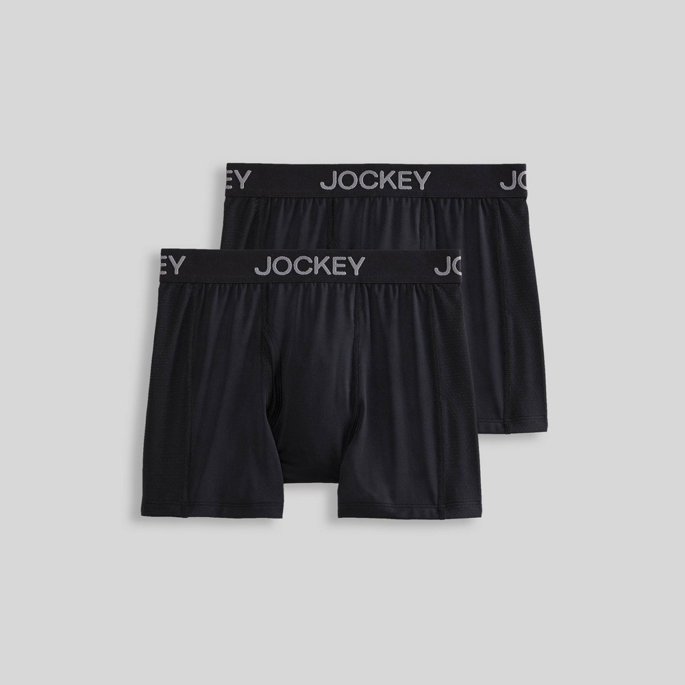 Jockey Generation Boys' 2pk Microfiber Boxer Briefs - Black XL