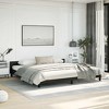 vidaXL Faux Leather Bed Frame Platform Bed, Scandinavian Style/Slats Support/No Box Spring Needed/Without Mattress/Easy Assembly, Black King Bed - 3 of 4