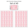 Big Dot of Happiness Pink Elegantly Simple - Mini Candy Bar Wrapper Stickers Party Small Favors 40 Ct - 3 of 4