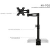 Mount-It! Single Monitor Arm Mount | Desk Stand | Heavy Duty Full Motion Height Adjustable | Fits 13 - 30 in Compatible Computer Screen | C-Clamp Base - 2 of 4
