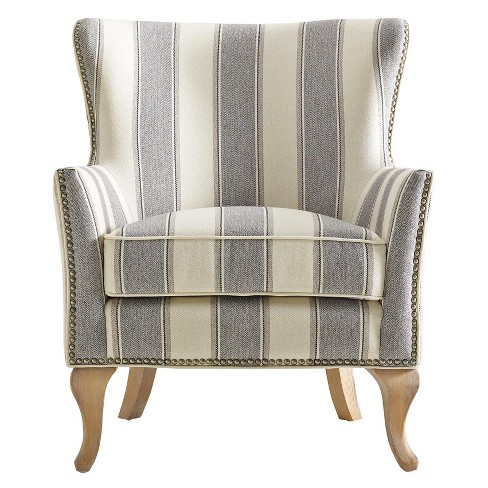 Gray best sale striped chair