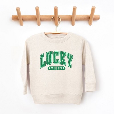 The Juniper Shop Lucky Vibes Distressed Toddler Graphic Sweatshirt