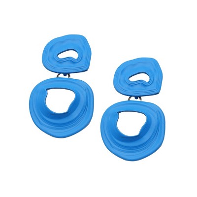 SOHI Women's Gold Erosion Drop Earrings