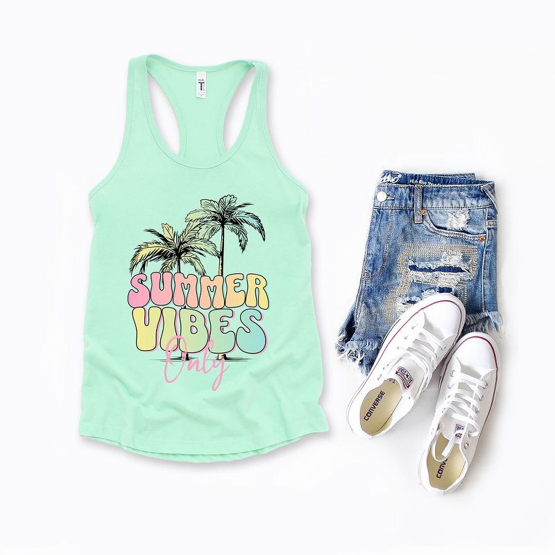 Simply Sage Market Women's Summer Vibes Only Graphic Racerback Tank, 3 of 4