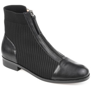 Journee Collection Womens Bexlie Front Zip Stacked Heel Booties - 1 of 4