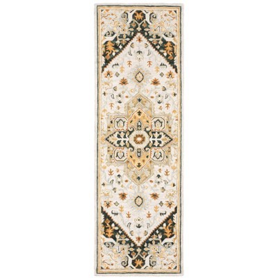 Oriental Weavers Alfresco 28407 Ivory/ Charcoal Indoor Area Rug - 2'6" x 8'