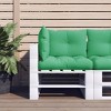 vidaXL Chair Cushion Set 3 Pcs - Pallet Seat Sofa Pads - Green Polyester, Indoor/Outdoor Use - Garden, Patio, Living Room - 2 of 4