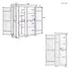 Coolbibila-Wood Storage Shed, Garden Tool Cabinet With Waterproof Roof, Garden Workstation With Four Lockable Doors And Multiple-Tier Shelves - 4 of 4