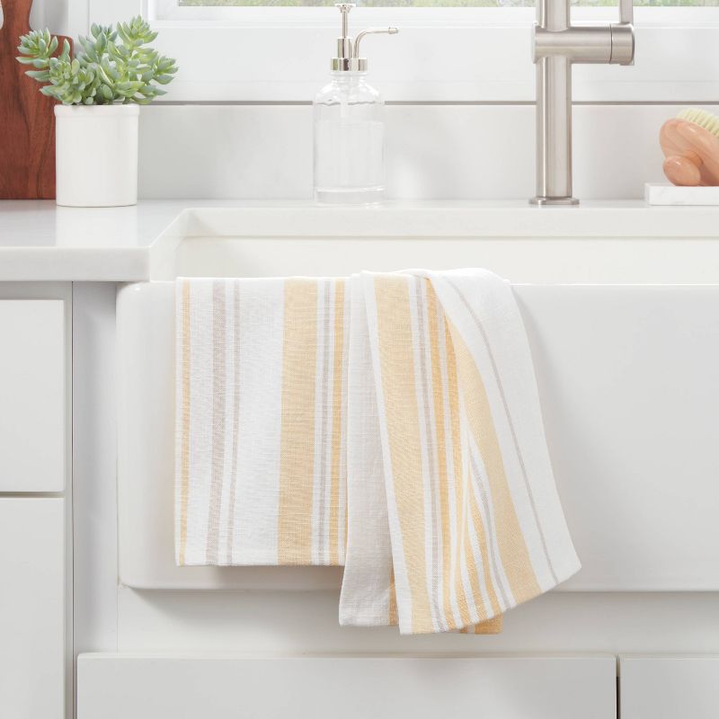 2pk Cotton Flat Weave Striped Kitchen Towels - Threshold™, 2 of 4