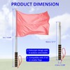 Unique Bargains Stainless Steel Handheld Anti-Slip Grip Flag Pole 9.84 Feet 1 Pc - 3 of 4
