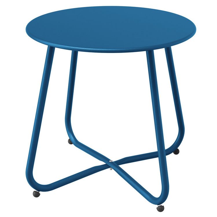 GRANDPATIO Designs Steel Patio Side Table, Weather Resistant Outdoor Round End Table, 5 of 7