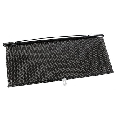 X AUTOHAUX PVC Retractable Car Window Sun Shade Visor Windshield Roller Blind 125cm x 58cm Black