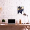 Stupell Industries Mellow Blue Gold Brush Stroke Abstract Black Framed Giclee Art - 2 of 4