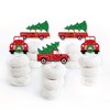 Big Dot of Happiness Merry Little Christmas Tree - Dessert Cupcake Toppers - Red Truck and Car Christmas Party Clear Treat Picks - Set of 24 - 2 of 4