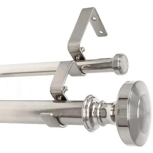 Urbanest Semplice Manhattan 1-inch 5-8 inch Double Drapery Curtain Window Rod Set - 1 of 4